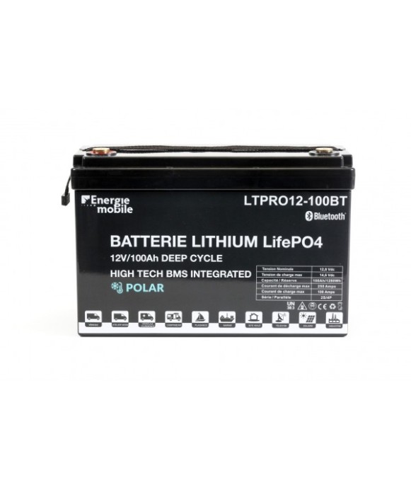 Batterie Lithium Bluetooth - 12 V - 60 Ah BMS 60A Energie Mobile [product_reference]