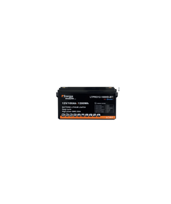 Batterie Lithium Bluetooth HD - 12 V - 200 Ah Energie Mobile [product_reference]