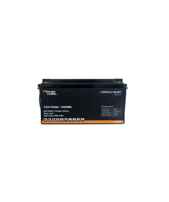 Batterie Lithium Bluetooth - 12 V - 300 Ah BMS 250A Energie Mobile [product_reference]