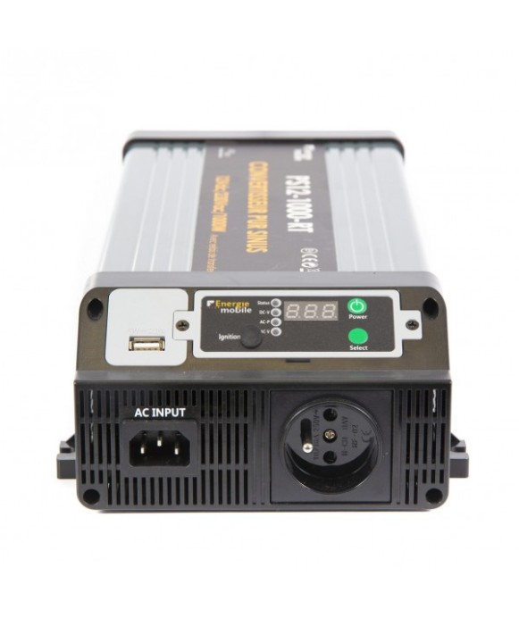 Convertisseurs sinusoïdaux DC/AC avec transfert et afficheur déportable PS-RT - Entrée 12V - 1000 W  Energie Mobile [product_