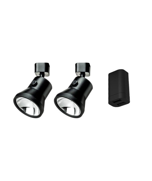 Lot de 2 grands spots et prise USB pour rail Lanciano HABA [product_reference]